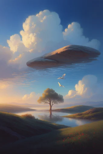 Ethereal Surrealist Landscapes style reference image — magical realism
