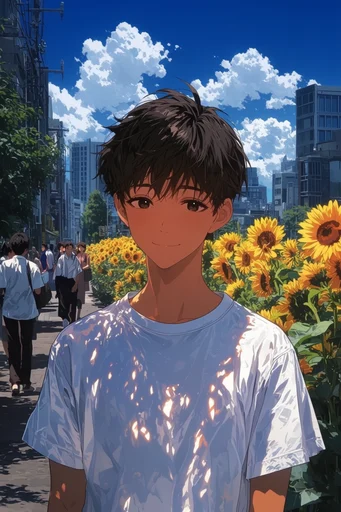 Vibrant Summer Anime style reference image — vibrant anime illustration