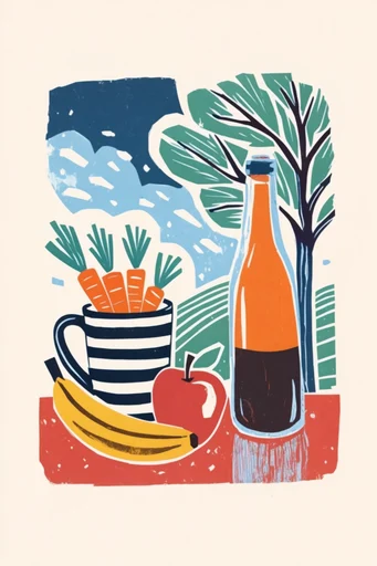 Expressive Folk Scribble style reference image — expressive gouache strokes