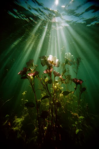 Luminous Subaqueous Dreamscape style reference image — analog film grain