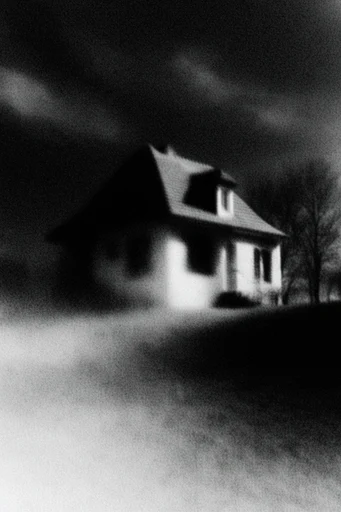 Ethereal Noir Granulation style reference image — analog xerox texture