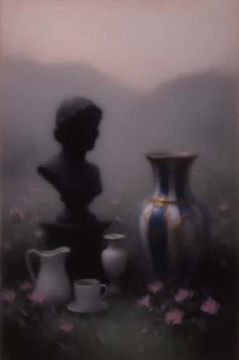 Ethereal Gothic Tonalism style reference image — atmospheric fog