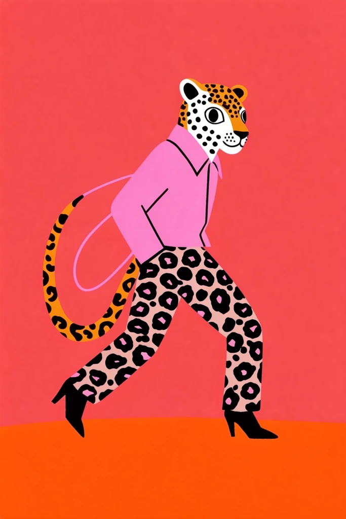 Midcentury Mod Surrealist style AI image example 3