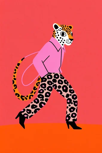 Midcentury Mod Surrealist style AI image example 3