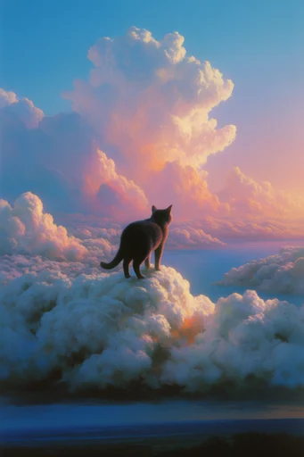 Ethereal Surrealist Landscapes style reference image — whimsical composition