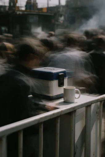 Cinematic Urban Kineticism style reference image — urban street photography