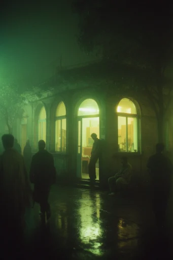 Cinematic Nocturnal Etherealism style reference image — cinematic film grain