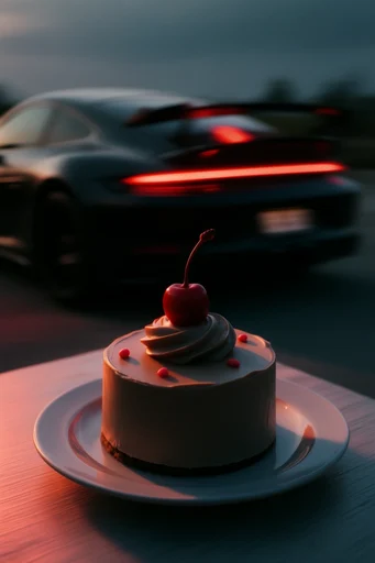 Cinematic Nocturnal Crimson style reference image — atmospheric fog and reflections