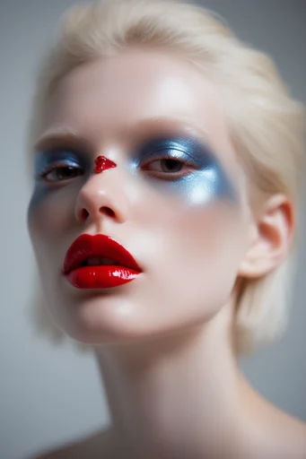 Surrealist Editorial Beauty style reference image — flawless skin texture
