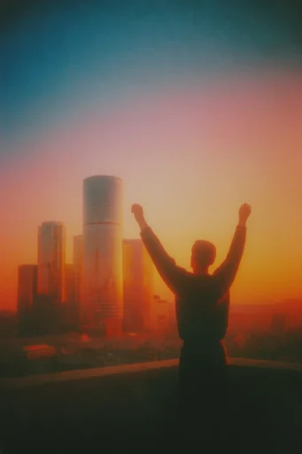Luminous Twilight Surrealism style reference image — analog film grain