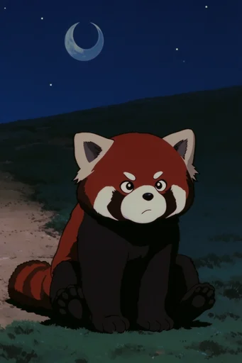 Nostalgic Nocturnal Anime style AI image example 3