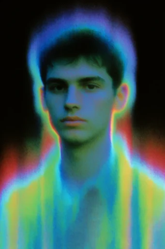 Spectral Glitch Surrealism style reference image — digital glitch artifacts