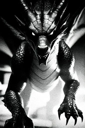 Monochrome Glitch Noir style reference image — halftone texture