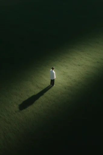 Cinematic Emerald Chiaroscuro style reference image — high-angle perspective