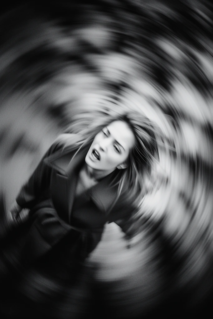 Monochrome Kinetic Vortex style AI image example 1