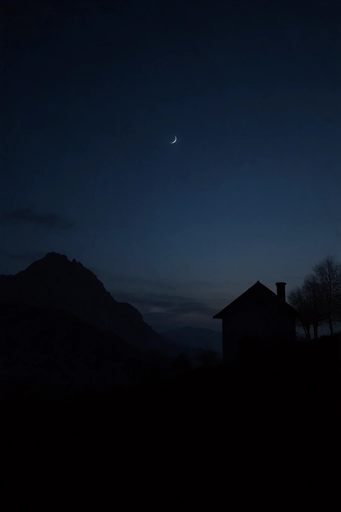 Minimalist Nocturnal Silhouettes style AI image example 2