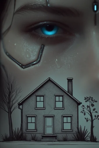Ethereal Cybernetic Surrealism style reference image — iridescent liquid chrome
