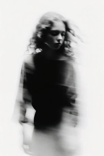 Kinetic Monochrome Silhouette style reference image — stark white background