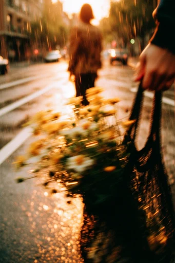 Kinetic Amber Nocturne style reference image — analog film grain