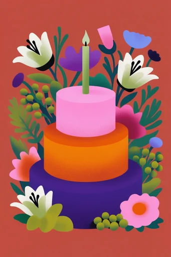 Vibrant Risograph Minimalism style reference image — airbrushed gradient shading