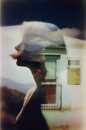 Nostalgic Surrealist Double-Exposure style reference image — double exposure photography