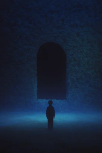 Nocturnal Cobalt Liminality style reference image — liminal space