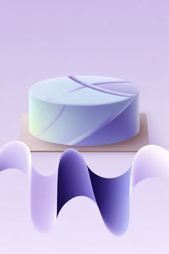 Chromatic Minimalist Abstraction style reference image — industrial graphic form