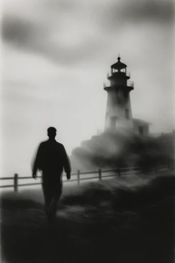 Ethereal Monochrome Noir style reference image — high-contrast noir