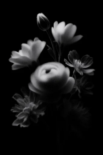 Stippled Chiaroscuro Noir style reference image — minimalist noir