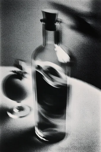 Kinetic Spectral Noir style reference image — heavy film grain
