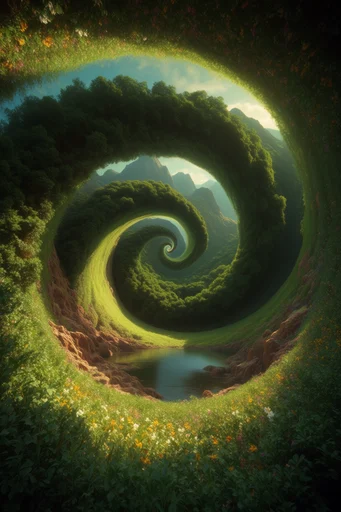 Surreal Biophilic Vortex style reference image — biophilic surrealism