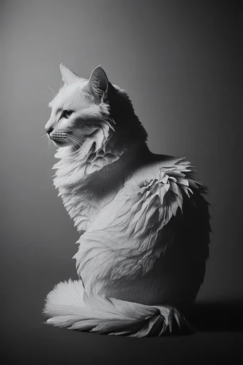 Monochrome Chiaroscuro Minimalism style reference image — minimalist sculptural composition