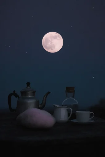 Ethereal Nocturnal Minimalism style reference image — bioluminescent glow