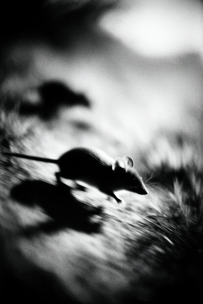 Ethereal Monochrome Noir style AI image example 3