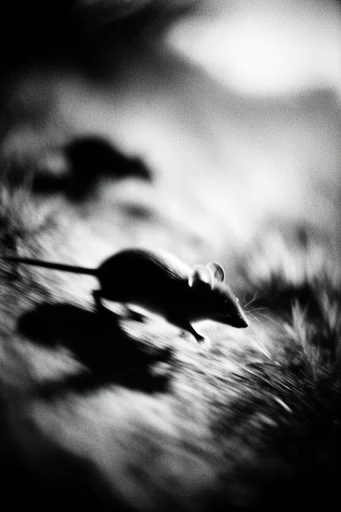 Ethereal Monochrome Noir style AI image example 3
