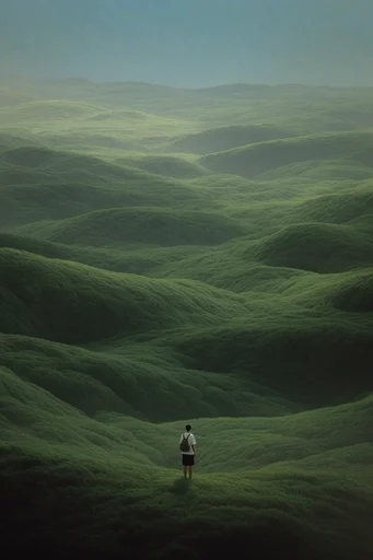 Surreal Velvet Verdancy style reference image — velvety moss textures