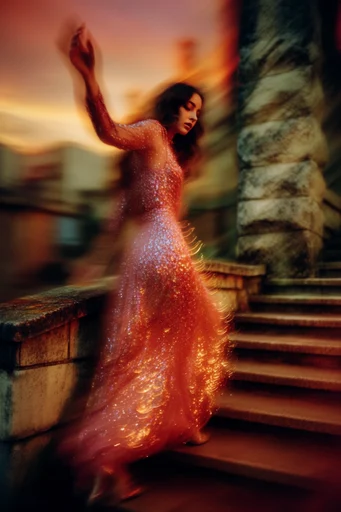 Luminous Kinetic Dreamwave style reference image — kinetic motion blur