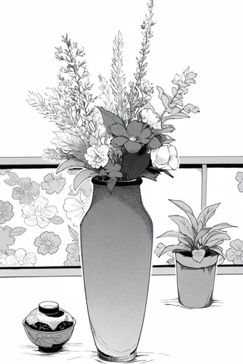 Monochrome Manga Noir style reference image — graphic novel aesthetic