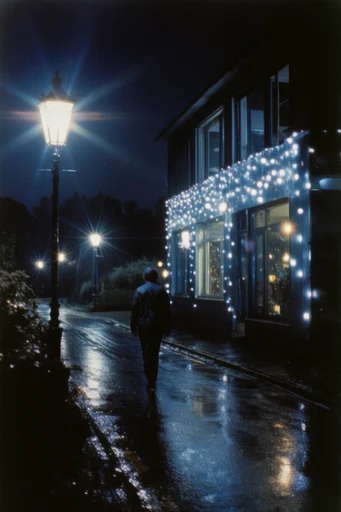 Electric Nocturnal Luminescence style reference image — deep indigo nocturnal