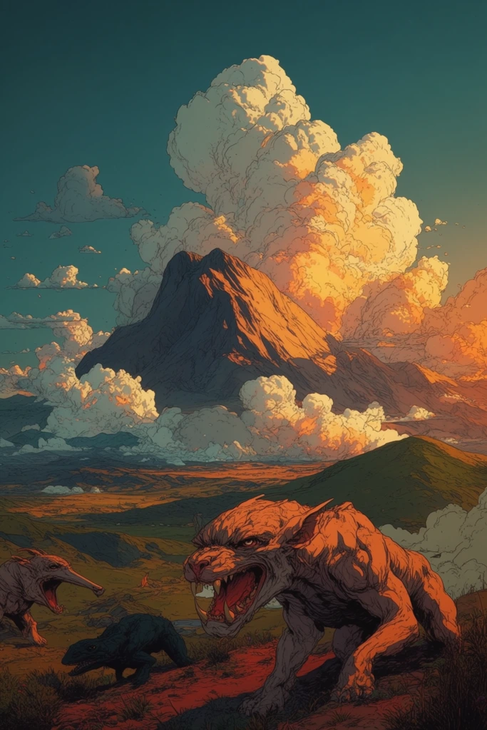 Vintage Cosmic Surrealism style AI image example 3