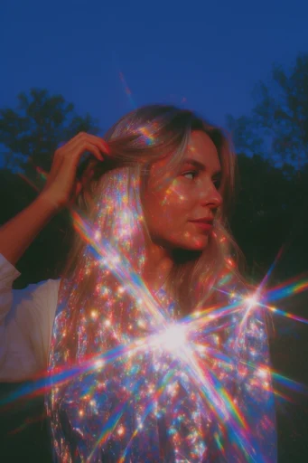 Prismatic Twilight Dreamscape style reference image — lens flare