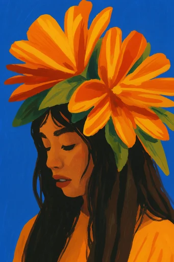 Cobalt Botanical Fauvism moodboard — generate AI images in this style