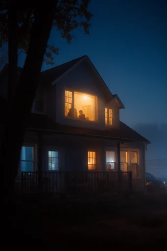 Cinematic Blue Solitude style AI image example 4