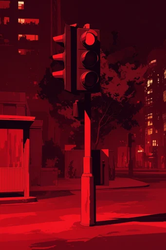 Crimson Noir Graphic style reference image — high-contrast noir lighting
