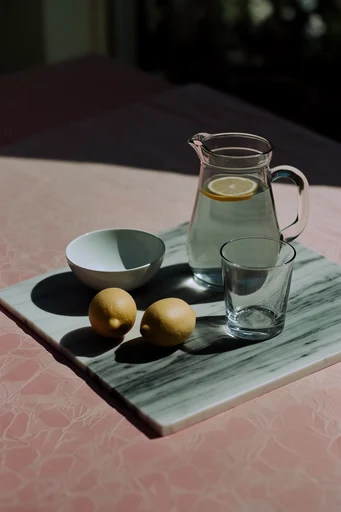 Graphic Sunlit Minimalism style reference image — high-contrast shadows