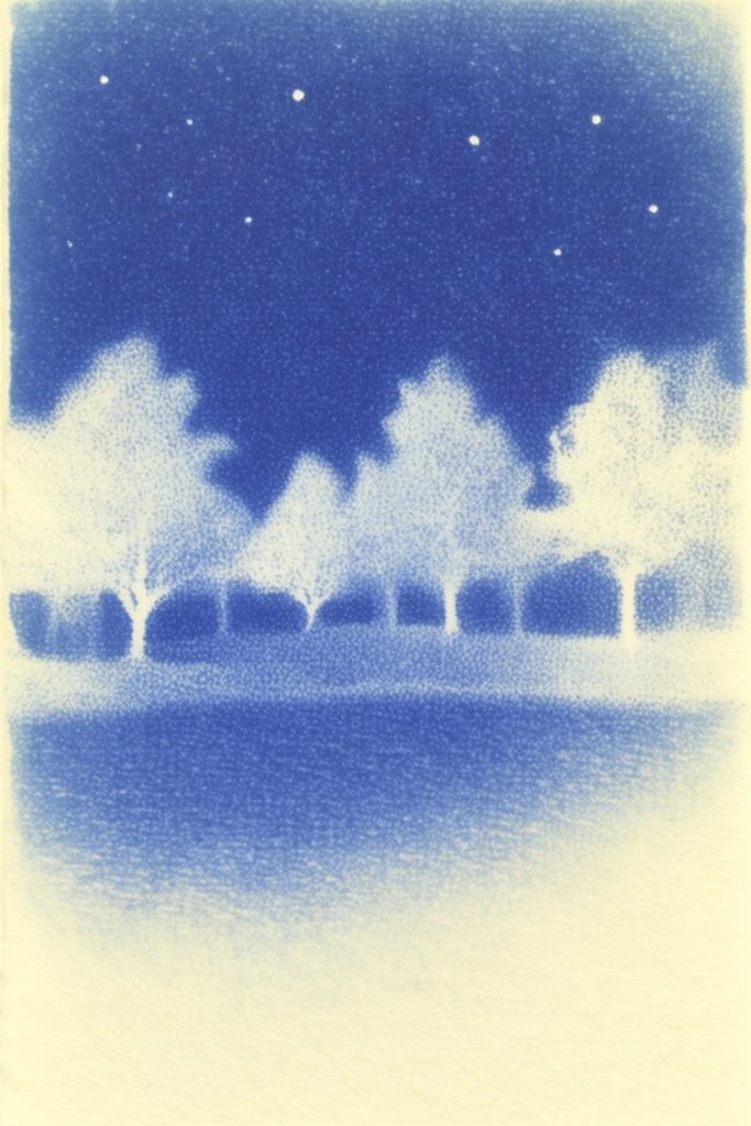 Ethereal Cyanotype Dreamscape style AI image example 2