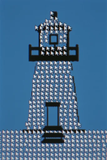 Retro Cursor Surrealism style reference image — digital surrealism