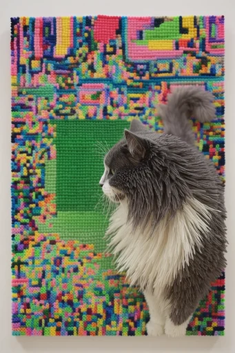 Tactile Digital Synthesis style reference image — minimalist gallery display