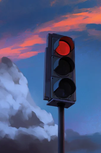 Neon Frontier Surrealism style reference image — vibrant sunset color palette