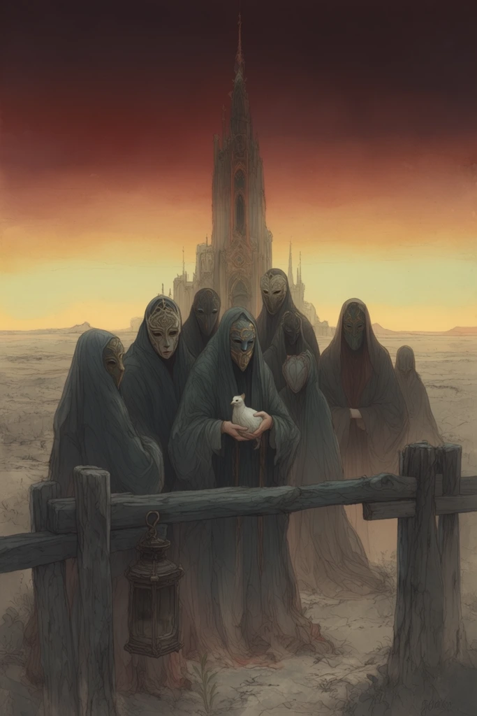 Muted Surreal Gothic style AI image example 2